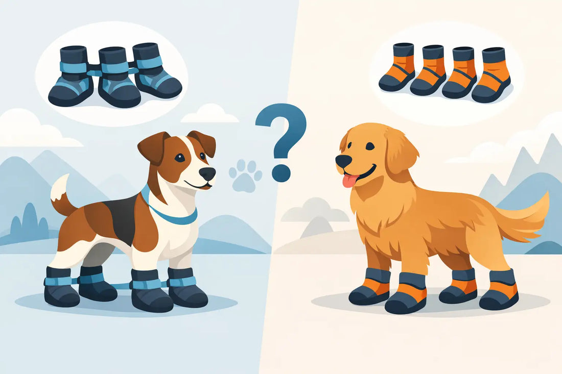 Bottes attachées ou bottes séparées pour chien ?