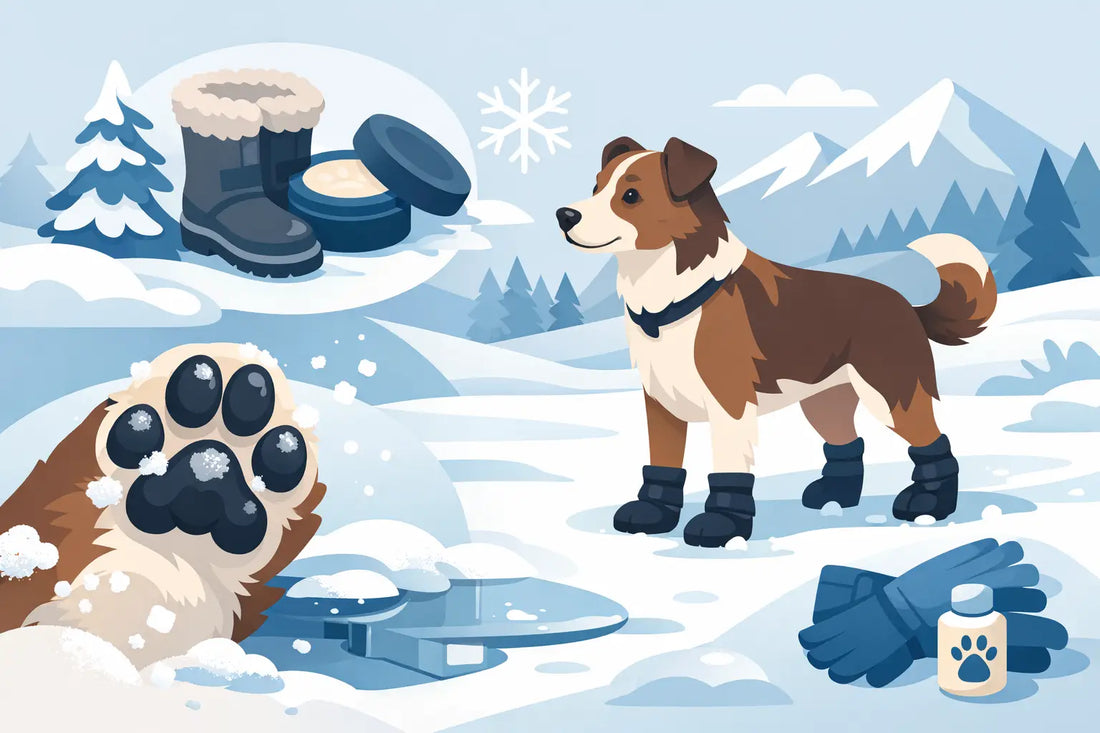 Protéger les pattes du chien en hiver