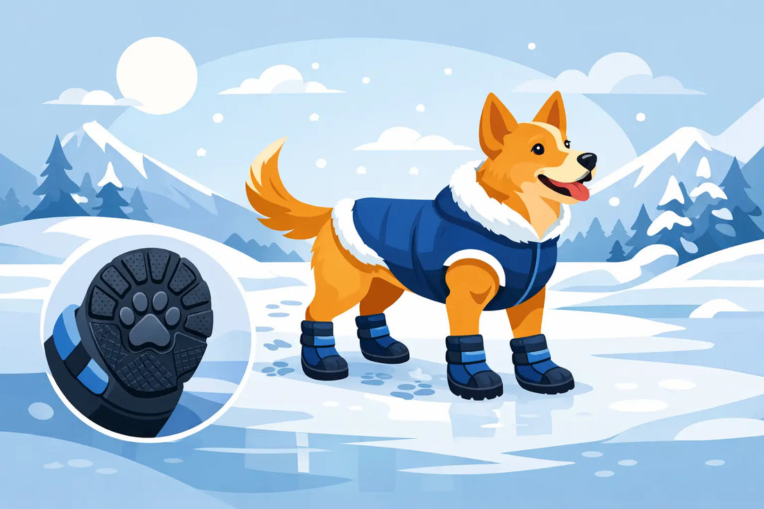 Chaussures antidérapantes pour chien hiver