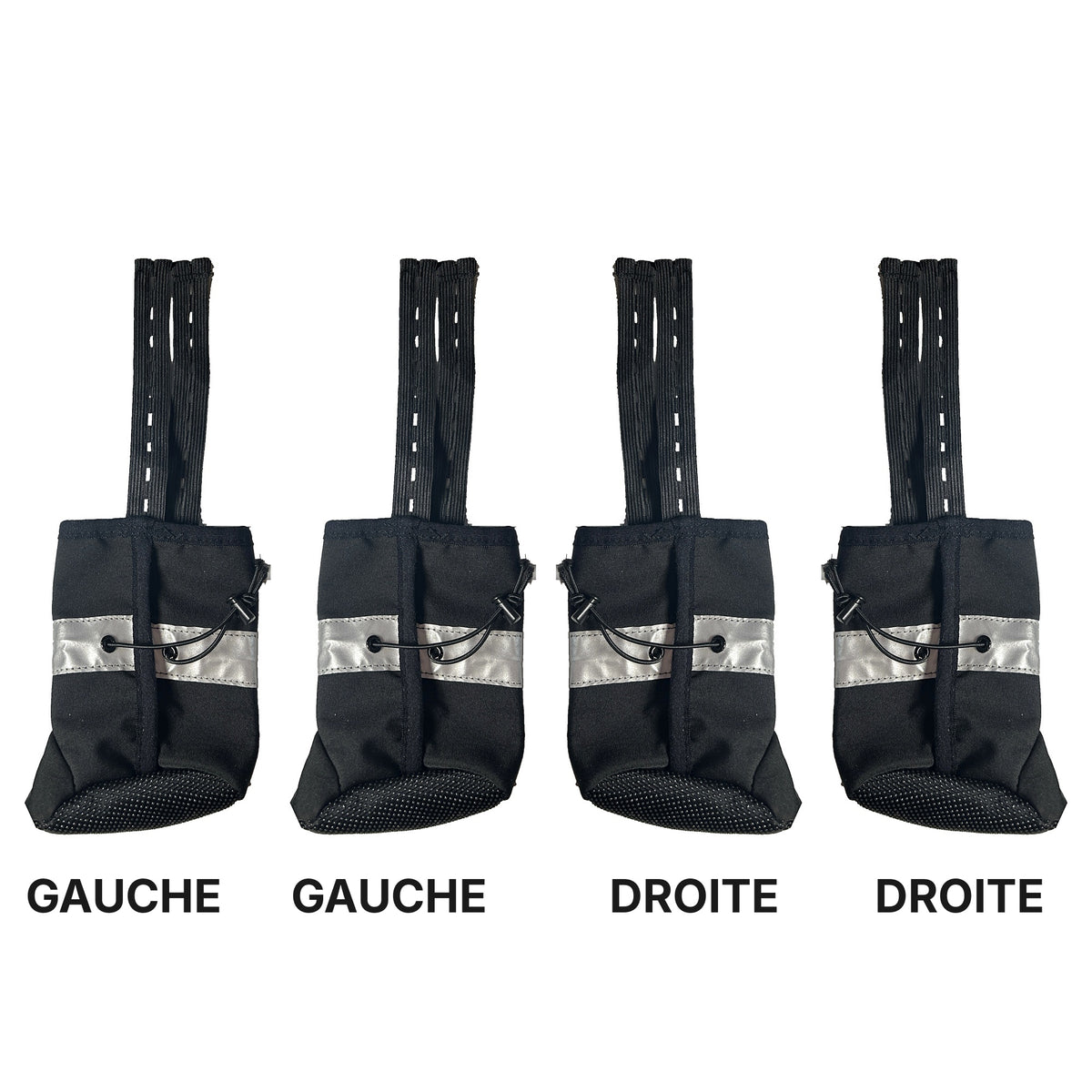 Bottes pour chien, s'attachent à la veste (ensemble de 4)