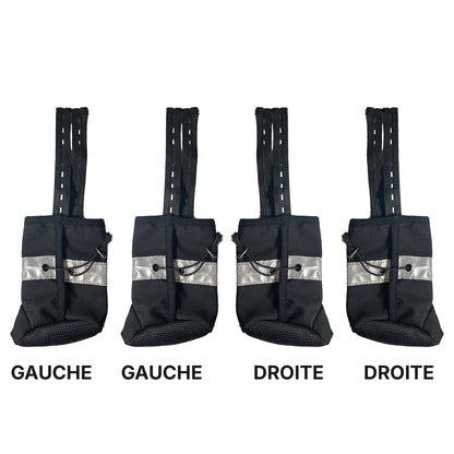 Bottes pour chien, s'attachent à la veste (ensemble de 4)