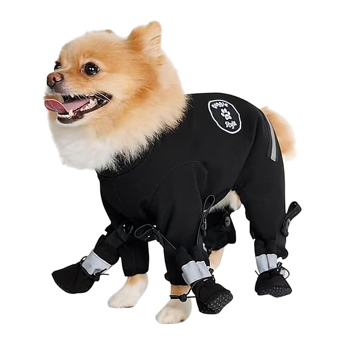 Bottes pour chien, s'attachent à la veste (ensemble de 4)